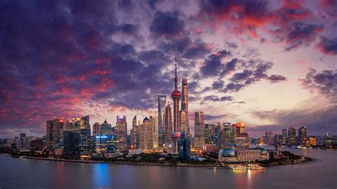 Shanghai Skyline 4k Ultra Hd