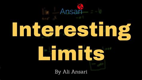 I tried to use the squeeze. Evaluating Interesting Limits | Calculus Limits - YouTube