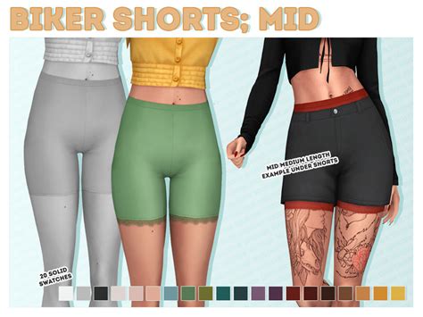 The Sims Resource Accessory Biker Shorts Mid Lace