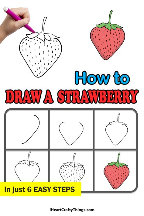 strawberry drawing how to draw a strawberry step by step
