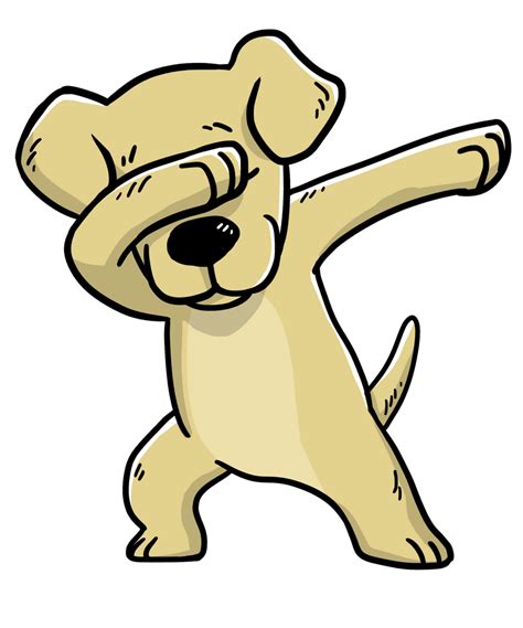Dabbing Labrador Retriever Dog Dab Dance Sticker by BarkTrends - White