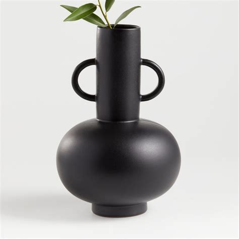 Merriman Black Vase By Leanne Ford Crate And Barrel Black Vase Crate