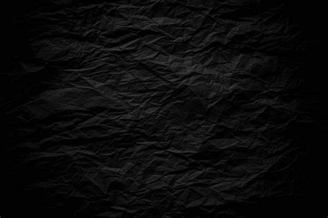 Premium Photo Dark Black Crumpled Paper Close Up Texture Background