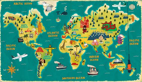 World Map Paul Thurlby