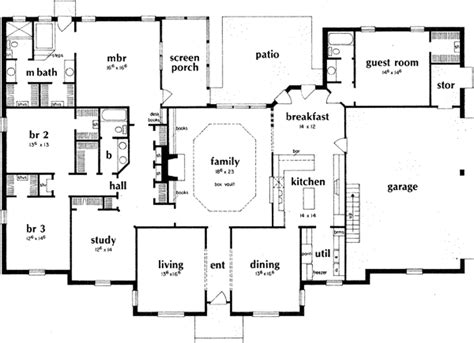 Ranch House Plan 4 Bedrooms 3 Bath 3231 Sq Ft Plan 18 481