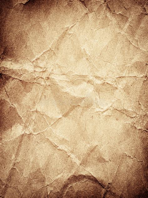 Brown Crumpled Paper Texture Stock Image Image Of Texture Vintage