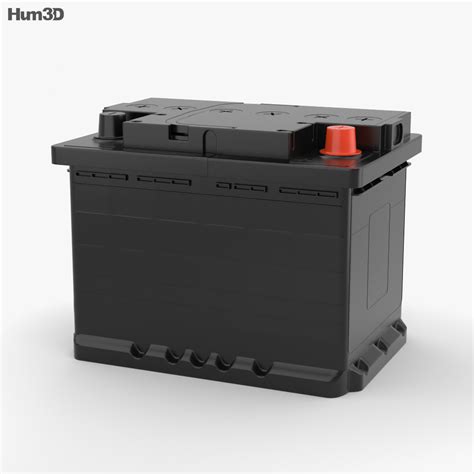 The positive (+) end is identified with a red plastic cover or do not install a car battery if there are any wet parts remaining. Car Battery 3D model - Car parts on Hum3D