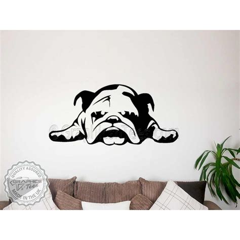 British Bulldog Puppy English Bulldog Wall Sticker Vinyl Mural Decal