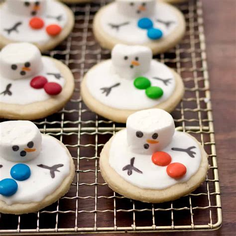 Vegan Melted Snowman Sugar Cookies Gina Michele