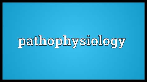 Pathophysiology Meaning Youtube