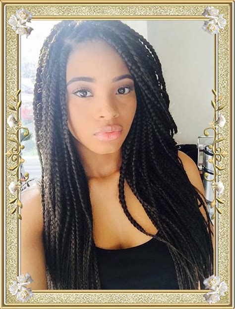 This hairstyle can be done easily with just a. 60 Delectable Box Braids Hairstyles for Black Women ...