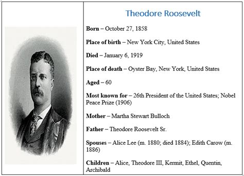 Theodore Roosevelt Biography Major Facts And Notable Achievements World History Edu