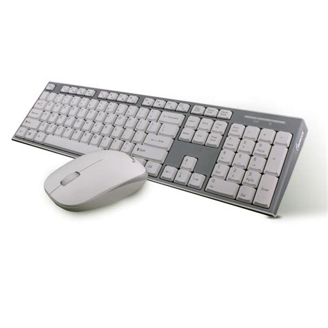 Wireless Multimedia Keyboard And Mouse Combo White