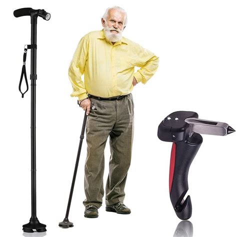 Adjustable Folding Walking Cane Walker For Seniors Walking Canes