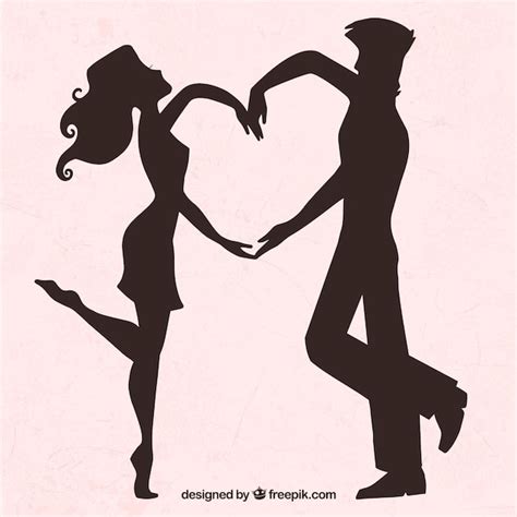 Couple Making Heart Shape With Arms Vector Premium Download