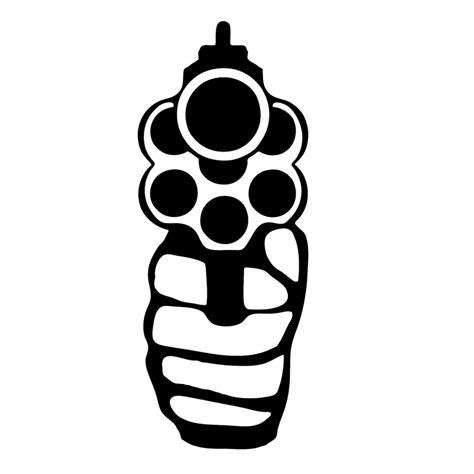 Hotmeini 1872cm Revolver Jdm Car Sticker Huge Funny Gun Control Car