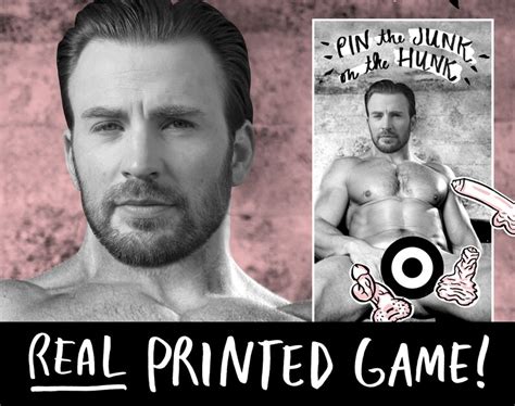 Chris Evans Pin The Junk On The Hunk Real Game Etsy