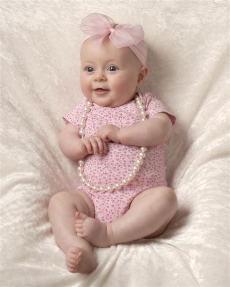 3 Month Baby Photograph Of Girl Sitting Up Cleary Creative Photography