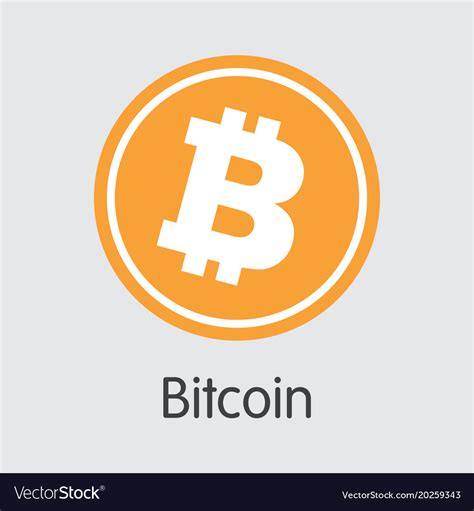 Bitcoin Cryptocurrency Logo Royalty Free Vector Image