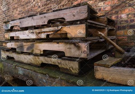 Old Wooden Pallets Stock Image Image Of Pattern Building 84693929