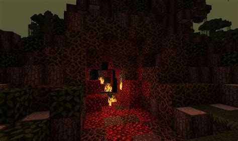 Corrupted Forest Nether Entrance Sleepy Hollow Inspired Minecraft Map