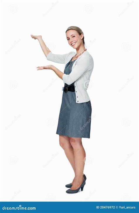 Attractive Business Woman Presenting Something Stock Photo Image Of