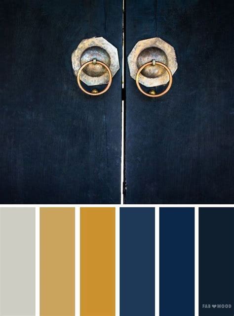 Mustard And Navy Colour Palette Blue Color Schemes Room Color
