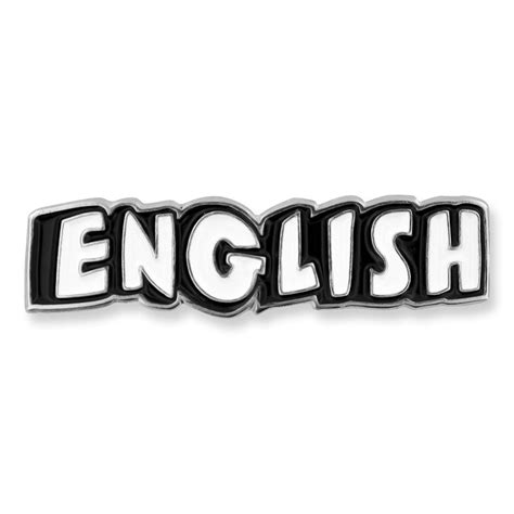 Pinmarts Black And White English Word School Teacher Enamel Lapel Pin We Do Hope You