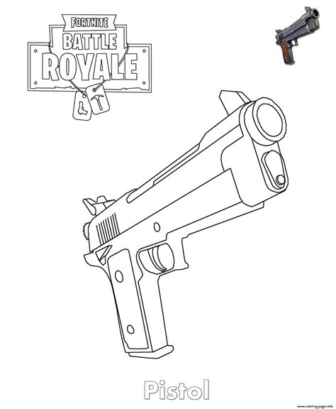 Printable Fortnite Gun Coloring Pages Printable Templates