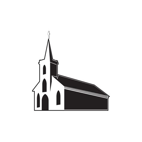 Church Place Of Worship Building Logo Vector Icon Symbol Illustration