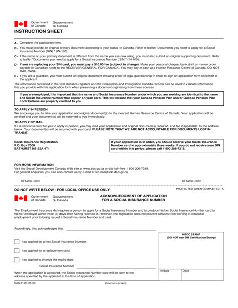 Check spelling or type a new query. Social Insurance Number Application Form - Canada Free Download