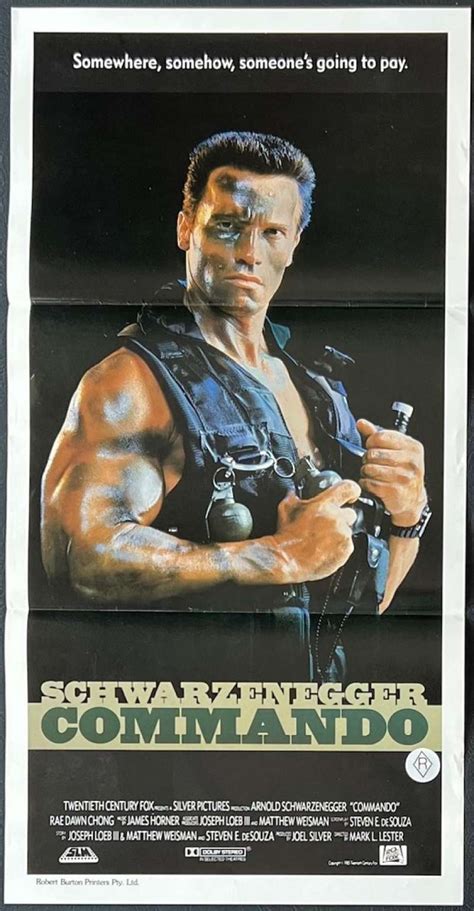 All About Movies Commando Poster Original Daybill 1985 Arnold