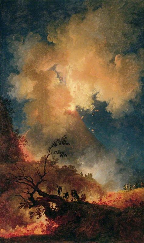 Vesuvius Erupting At Night Pierre Jacques Volaire Compton Verney Art Lovers Art