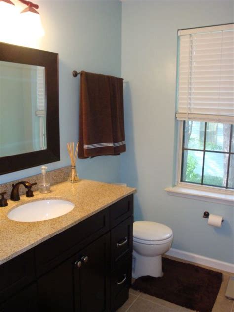 Tan bathroom ideas as the other side of brown. 29 best images about Blue/brown bathroom on Pinterest ...