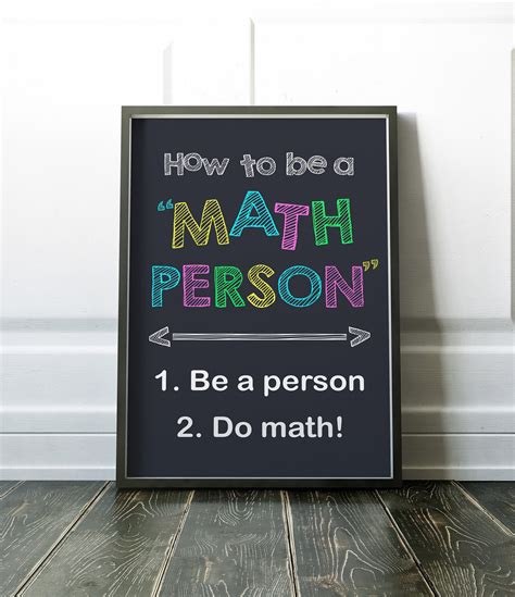 Math Classroom Poster Hidden Math Poster Math Printab