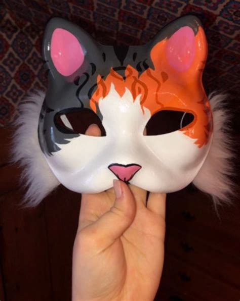 Therian Mask Cat Mask Diy Cat Mask Cartoon Art Styles