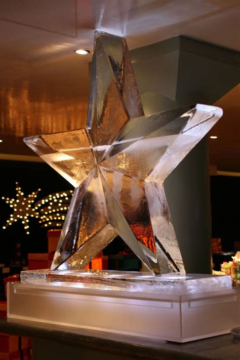 Ice Sculpture A Magical Hand Carved Christmas Star