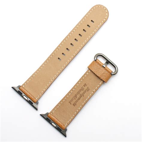 Securing the strap is a pin buckle clasp made in stainless steel. Fluco Brown Leather Apple Watch Strap : Replacement strap for 38mm or 42mm watch