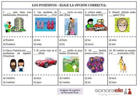 A1 Los Posesivos By Clara Sánchez Marcos Learning Spanish Spanish