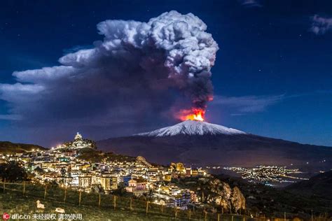 Intoxicating Shots Of Erupting Mt Etna Europes Highest And Most