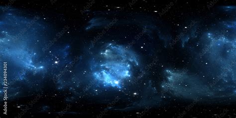 360 Degree Space Nebula Panorama Equirectangular Projection