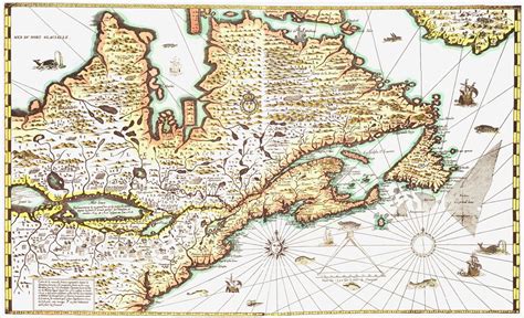 Carte De La Nouvelle France By Samuel De Champlain 1632 A Photo On