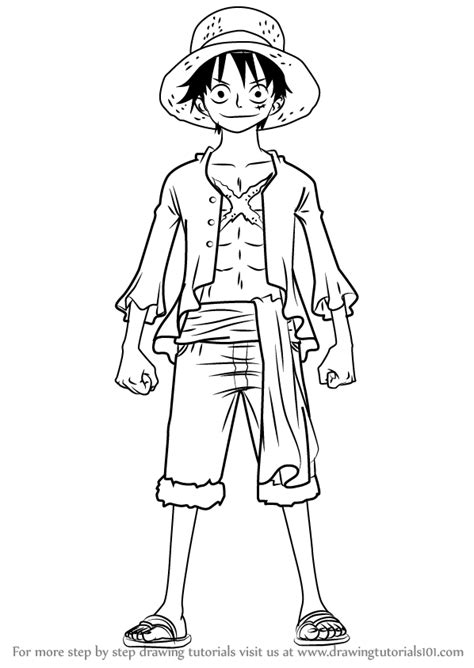 Monkey D Luffy Para Colorir Imagesee