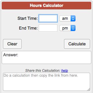 It's important to remember that this time card calculator works in a 24 hour time format. Hours Calculator