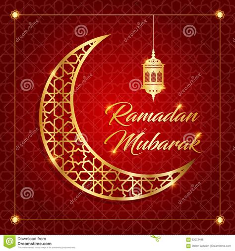 Ramadan Mubarak Vector Illustration Stock Vector - Illustration of ...