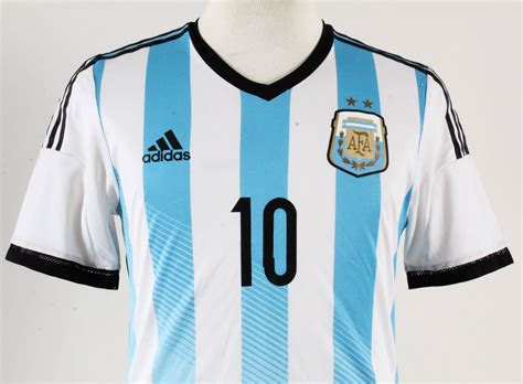 Lionel Messi Game Worn Jersey Argentina 2014 Coa 100 Authentic Team Provenance Letter