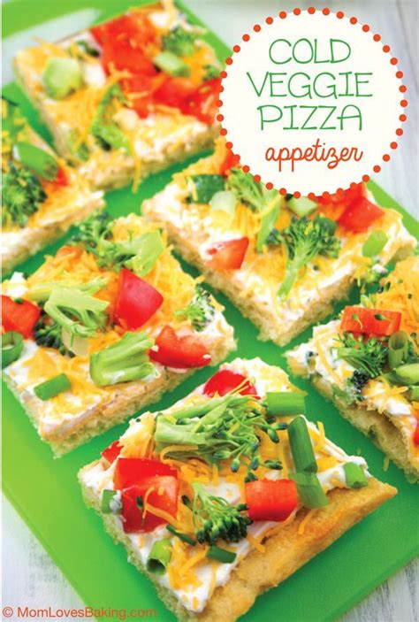 This one is so easy to make: Cold Veggie Pizza Appetizer | Recipe | Pizza, Pizza appetizers and Awesome