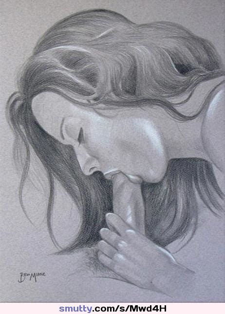 Drawing Pencil Fellatio Holdingcock Brunette Gorgeous
