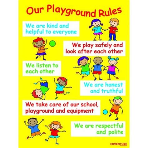 Playground Rules Sign Playground Rules Playground Safety Activities