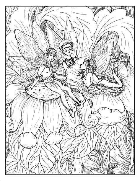 Realistic Fairy Coloring Pages For Adults